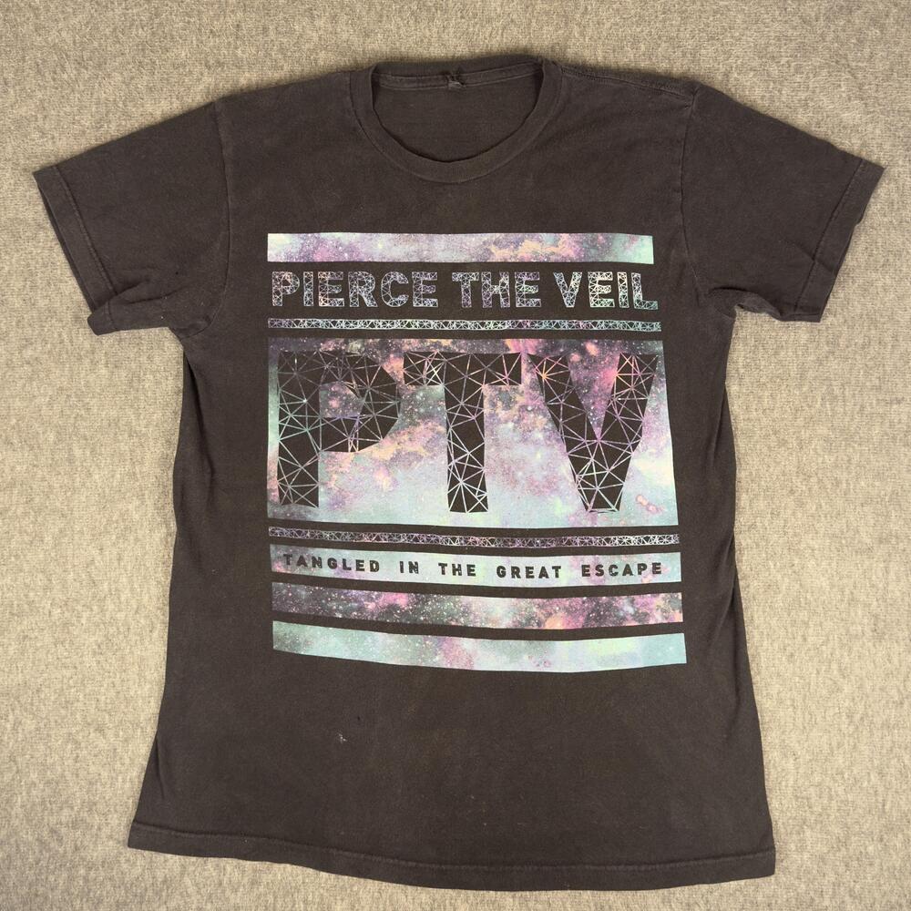 Pierce The Veil Shirt Mens Small Black Tangled In The Great Escape Tee T-Shirt
